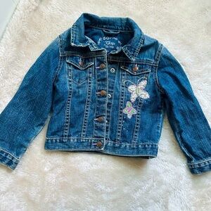 Gap Butterfly Embroidered Jean Jacket